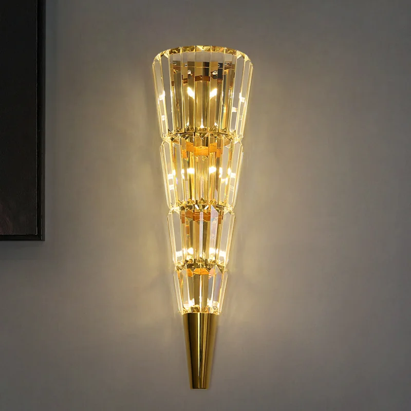 Modern LED Gold Wall Lamps Bedroom Lighting Living Room Background Crystal Light Fixtures Indoor Wall Sconce Home Decor Lights
Modern LED Gold Wall Lamps Bedroom Lighting Living Room Background Crystal Light Fixtures Indoor Wall Sconce Home Decor Lights