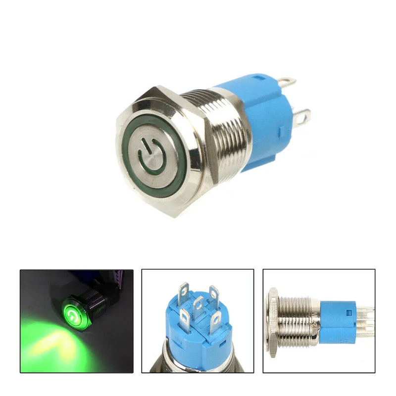 16mm Green LED Metal Car Tuning Push Button Toggle Switch Socket Plug 12V Aluminum Zinc Alloy Universal Car Accessories
16mm Green LED Metal Car Tuning Push Button Toggle Switch Socket Plug 12V Aluminum Zinc Alloy Universal Car Accessories