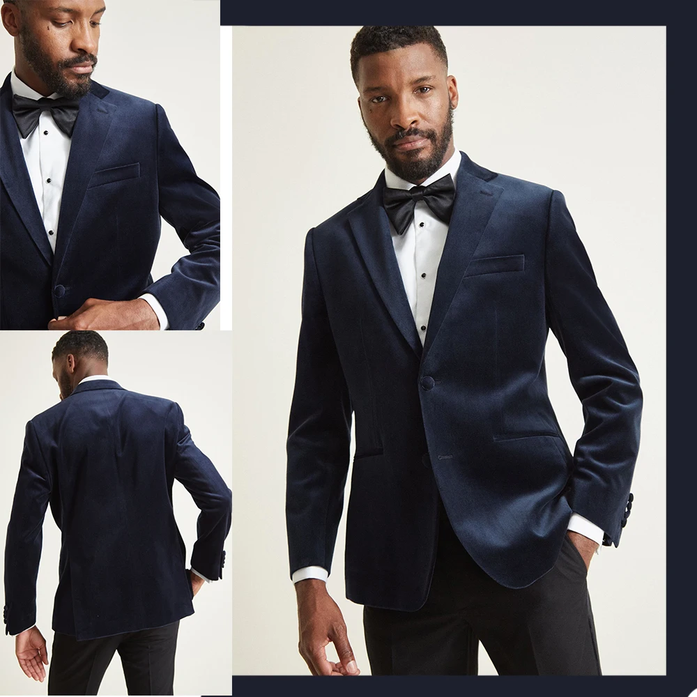 Classic Velvet Men Tuxedos Custom Made Handsome Single Breasted Blazer Wedding Party Prom Marriage High Quality Jacket
Classic Velvet Men Tuxedos Custom Made Handsome Single Breasted Blazer Wedding Party Prom Marriage High Quality Jacket