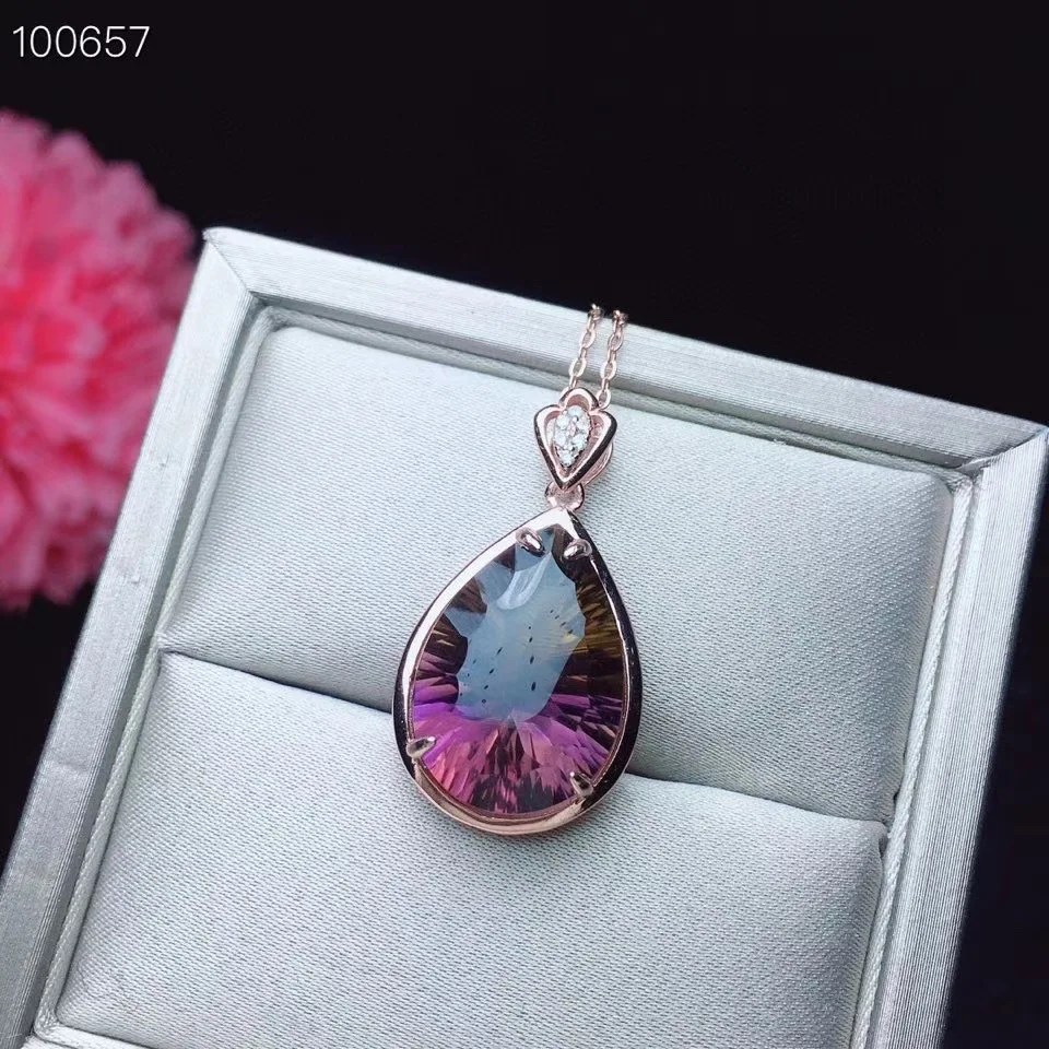 Wedding Best Gift Real natural Luxury Ametrine pendant 925 sterling silver Necklace
Wedding Best Gift Real natural Luxury Ametrine pendant 925 sterling silver Necklace