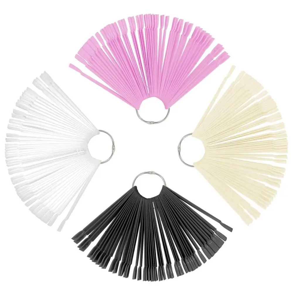 New Transparent Fan-Shaped Nail Art Tips Display Polish Board Display Practice Sticks Tool with Metal Screw Split Ring Holder
New Transparent Fan-Shaped Nail Art Tips Display Polish Board Display Practice Sticks Tool with Metal Screw Split Ring Holder