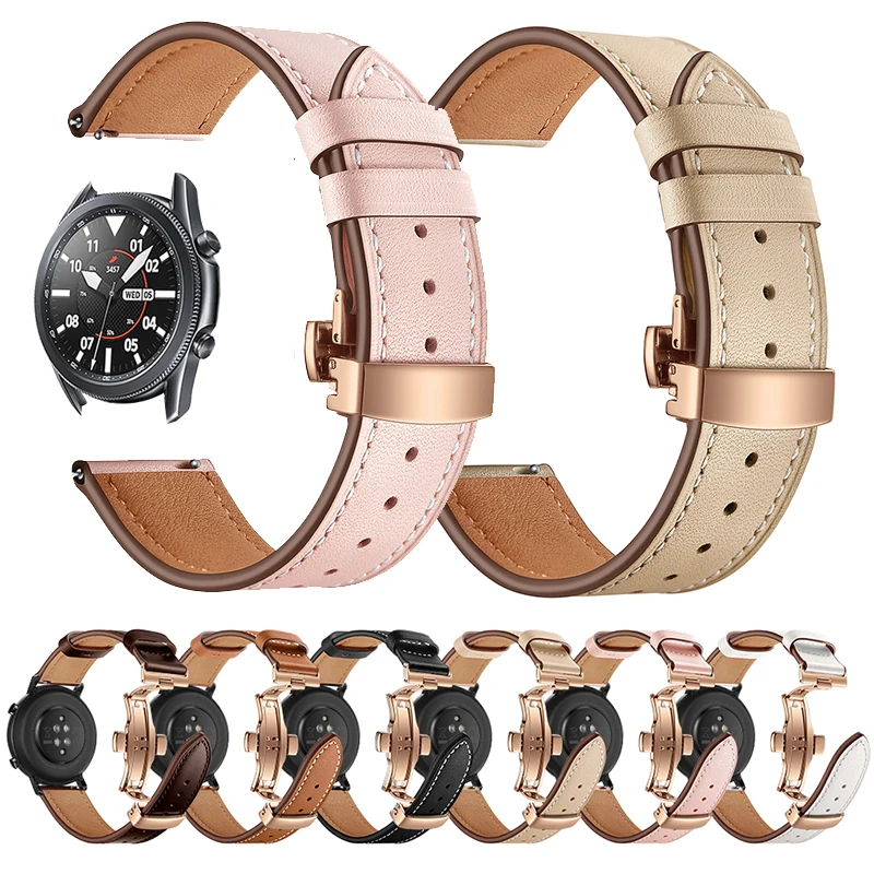 Ремешок кожаный с застежкой-бабочкой для Samsung Galaxy Watch 3, браслет для Gear S2 S3 42 мм 46 мм 20 мм 22 мм, 41 мм 45 мм
Ремешок кожаный с застежкой-бабочкой для Samsung Galaxy Watch 3, браслет для Gear S2 S3 42 мм 46 мм 20 мм 22 мм, 41 мм 45 мм