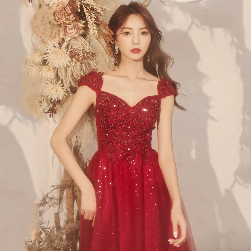 Elegant Prom Dress 2020 Ball Gown Appliques Qipao Burgundy Tulle Formal Party Evening Gown Robe De Soiree
Elegant Prom Dress 2020 Ball Gown Appliques Qipao Burgundy Tulle Formal Party Evening Gown Robe De Soiree