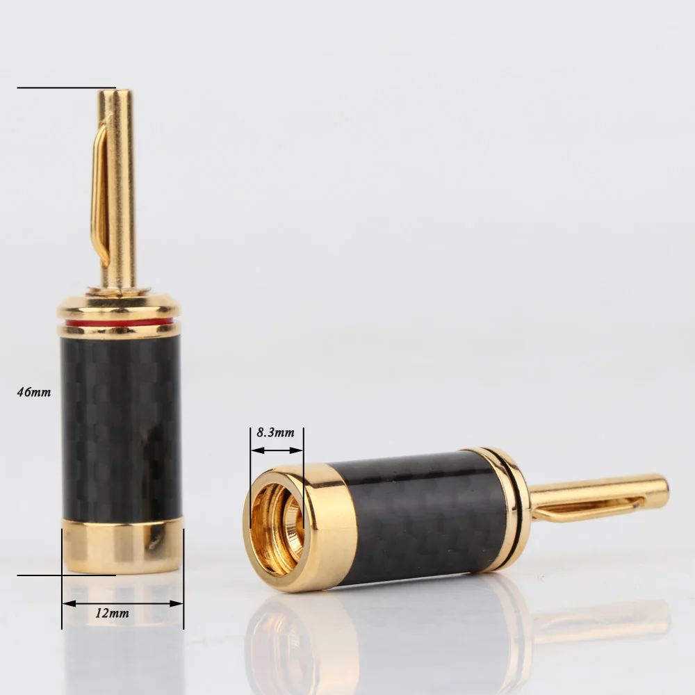 Carbon Fiber 24K Gold Plated Banana Plug 4MM Jack Banana for HIFI Speaker Amplifier
Carbon Fiber 24K Gold Plated Banana Plug 4MM Jack Banana for HIFI Speaker Amplifier