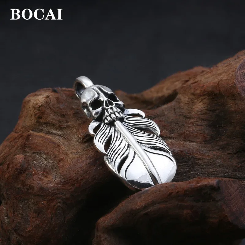 2022 New Real S925 Pure Silver Jewelry Trendy Personality Hip-Hop Style Creative Skulls And Feathers For Men And Women Pendand
2022 New Real S925 Pure Silver Jewelry Trendy Personality Hip-Hop Style Creative Skulls And Feathers For Men And Women Pendand