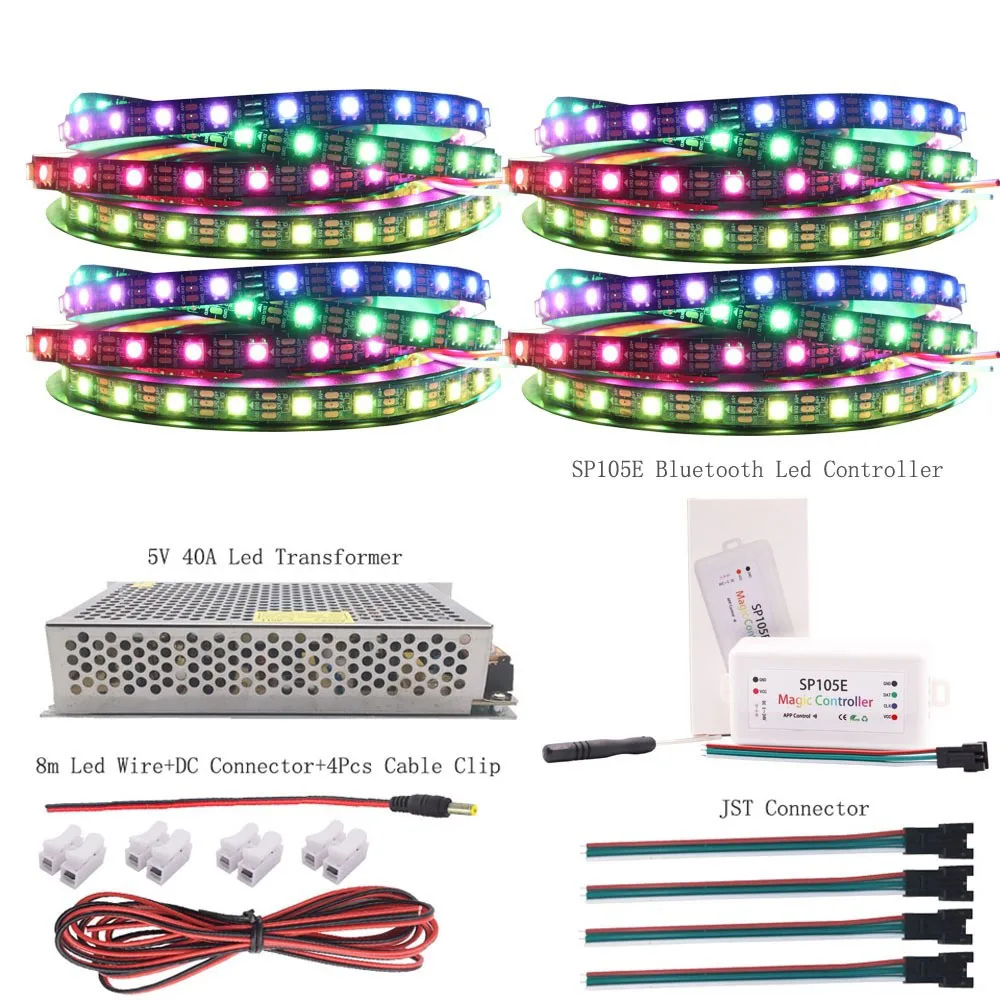 WS2812B 5050SMD RGB Светодиодная лента индивидуально Адресуемая WS2812 IC SP105E Bluetooth Светодиодная лента регулятор DC5V трансформатор питания
WS2812B 5050SMD RGB Светодиодная лента индивидуально Адресуемая WS2812 IC SP105E Bluetooth Светодиодная лента регулятор DC5V трансформатор питания