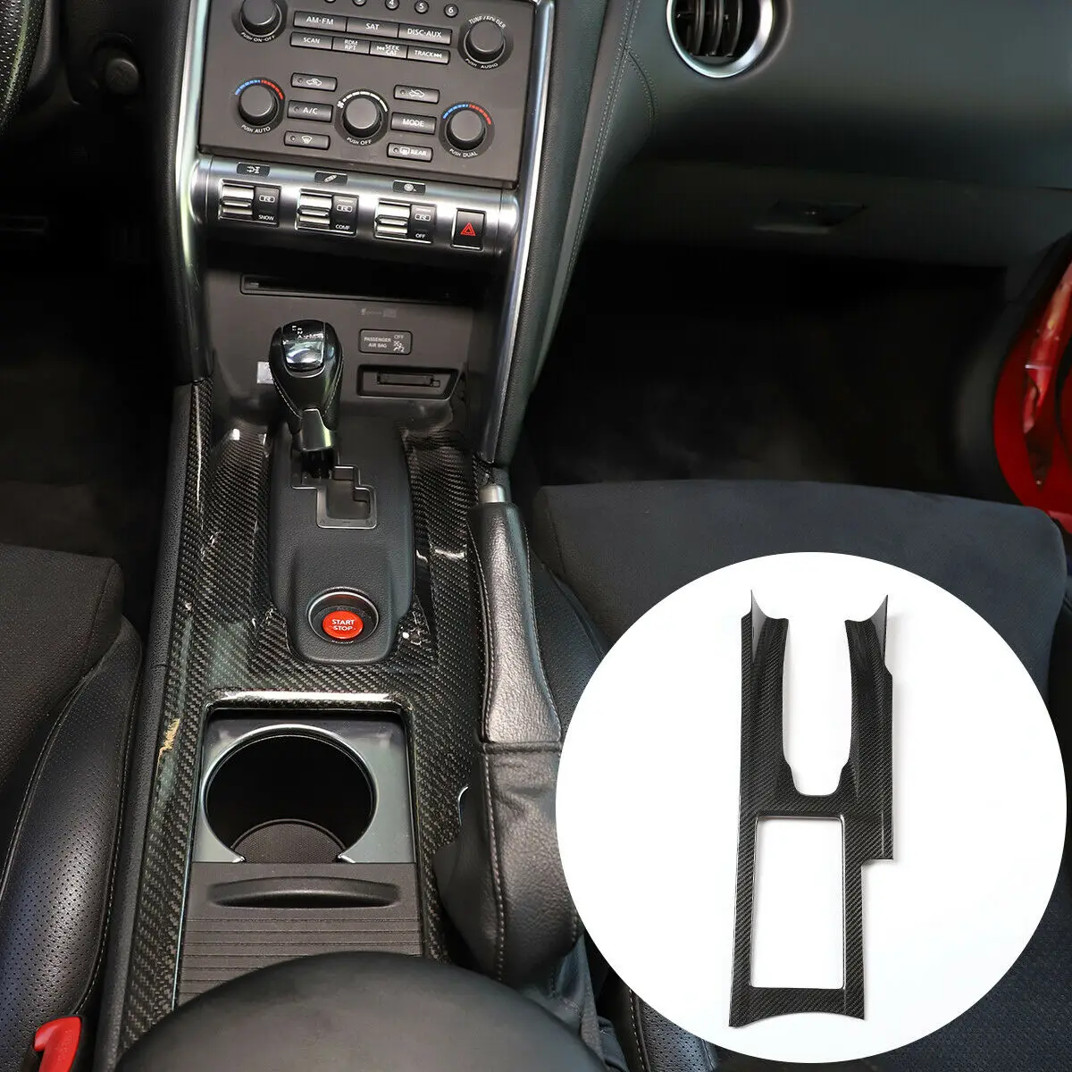 Real Dry Carbon Fiber Car Central Control Gear Panel Decorative Frame Sticker Interior Accessories For Nissan GTR R35 2008-2016
Real Dry Carbon Fiber Car Central Control Gear Panel Decorative Frame Sticker Interior Accessories For Nissan GTR R35 2008-2016