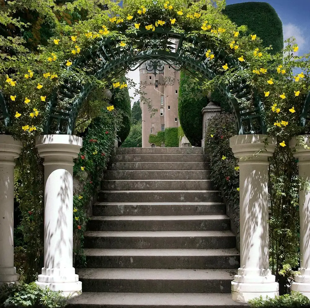 Garden Arch Castle Romantic Bridal Shower background High quality Computer print wedding backdrop
Garden Arch Castle Romantic Bridal Shower background High quality Computer print wedding backdrop