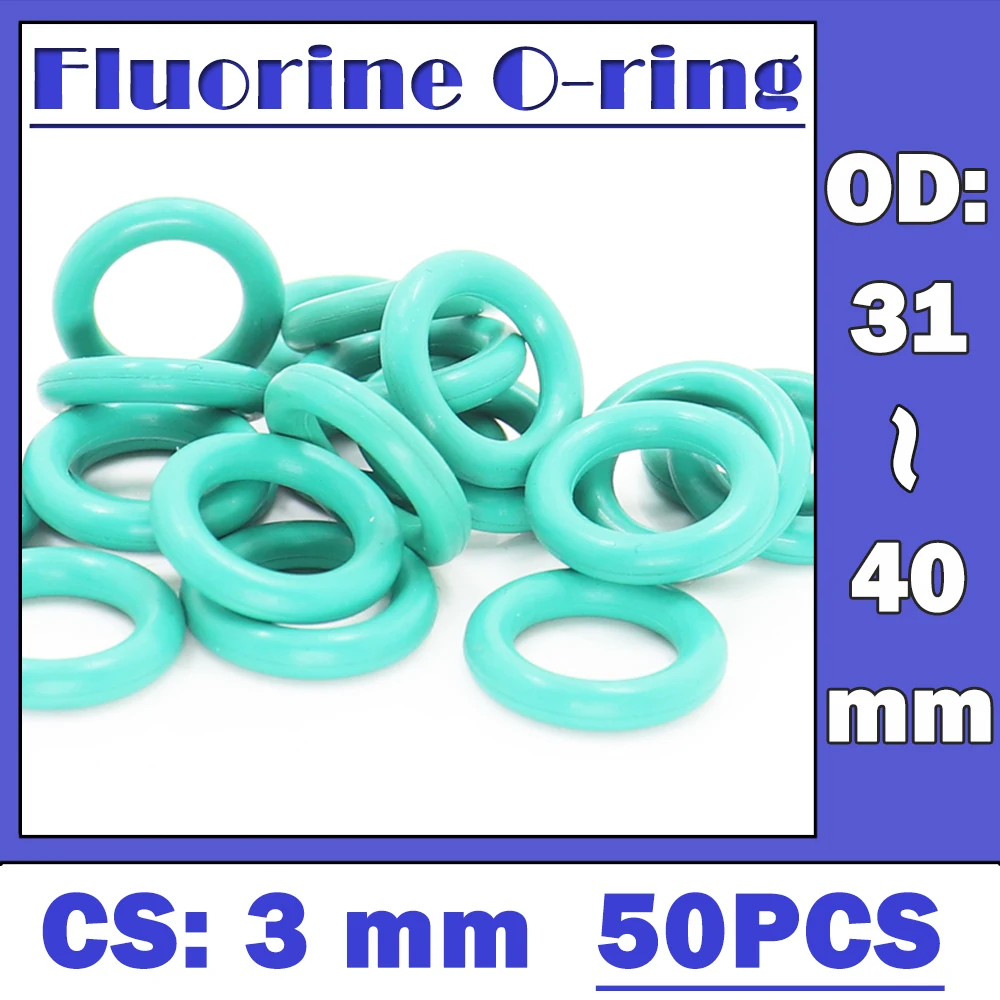 CS3mm FKM резиновое уплотнительное кольцо OD 31/32/33/34/35/36/37/38/39/40*3 мм 50 шт. уплотнительное кольцо фторопластовое уплотнительное кольцо зеленое кольцо
CS3mm FKM резиновое уплотнительное кольцо OD 31/32/33/34/35/36/37/38/39/40*3 мм 50 шт. уплотнительное кольцо фторопластовое уплотнительное кольцо зеленое кольцо