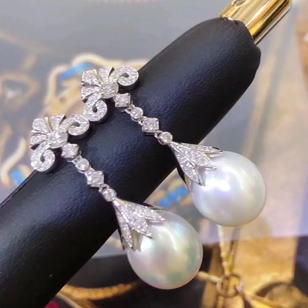 D304 Pure 925 Sterling Silver Fine Jewelry 8-10mm Fresh Water White Pearls Dangle Earrings for Women Fine Pearl Earrings
D304 Pure 925 Sterling Silver Fine Jewelry 8-10mm Fresh Water White Pearls Dangle Earrings for Women Fine Pearl Earrings