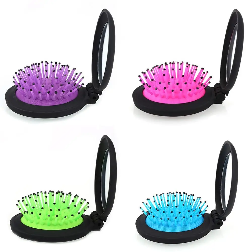 Hot Sale 2 in 1 Women Girls Portable Mini Folding Brush Massage Round Travel Hair Brush With Mirror 8597
Hot Sale 2 in 1 Women Girls Portable Mini Folding Brush Massage Round Travel Hair Brush With Mirror 8597