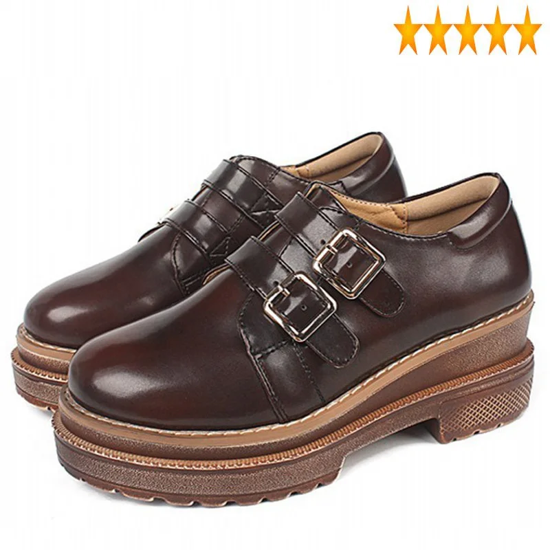 Style Spring Preppy New Brand Vintage Womens Casual Leather Round Toe Buckle Thick Bottom Female Platform Shoes Streetwear
Style Spring Preppy New Brand Vintage Womens Casual Leather Round Toe Buckle Thick Bottom Female Platform Shoes Streetwear