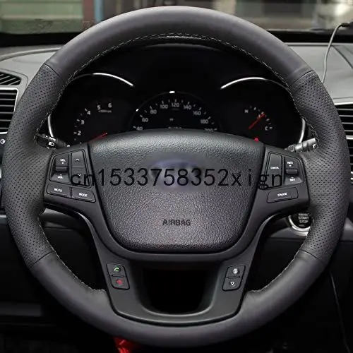 DIY чехол рулевого колеса автомобиля для Kia Sorento SX SXL 4dr SUV/для KIA Cadenza Sedan аксессуары для интерьера черная натуральная кожа
DIY чехол рулевого колеса автомобиля для Kia Sorento SX SXL 4dr SUV/для KIA Cadenza Sedan аксессуары для интерьера черная натуральная кожа