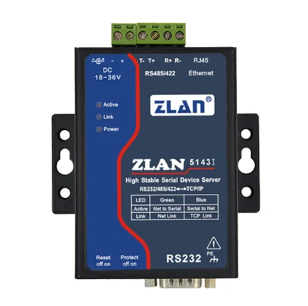 High-performance, High Stability Isolation Serial Device Server / Modbus Gateway products, flagship Product ZLAN5143I
High-performance, High Stability Isolation Serial Device Server / Modbus Gateway products, flagship Product ZLAN5143I