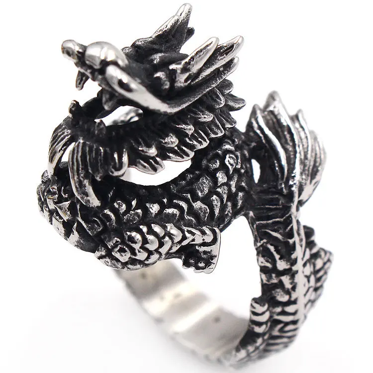 AsJerlya Cool Punk Dragon Stainless Steel Rings Unisex Ring Men Women Jewelry Adjustable Sterling Dragon Ring Good Gifts
AsJerlya Cool Punk Dragon Stainless Steel Rings Unisex Ring Men Women Jewelry Adjustable Sterling Dragon Ring Good Gifts
