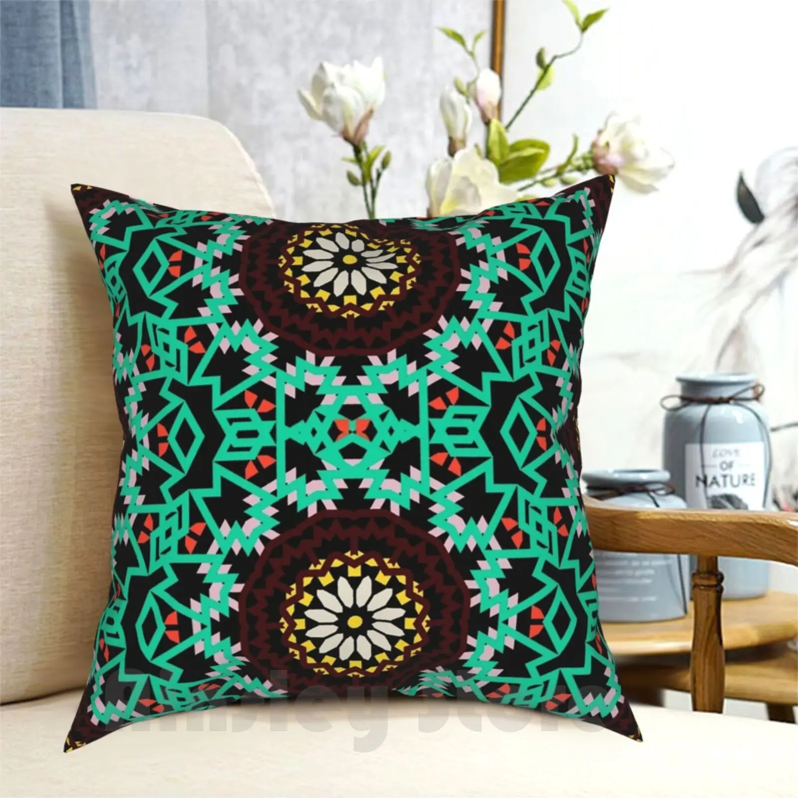 Bohemian Pattern With Big Abstract Flowers Pillow Case Printed Home Soft DIY Pillow Cover Bohemian Boho Chic Pattern
Bohemian Pattern With Big Abstract Flowers Pillow Case Printed Home Soft DIY Pillow Cover Bohemian Boho Chic Pattern
