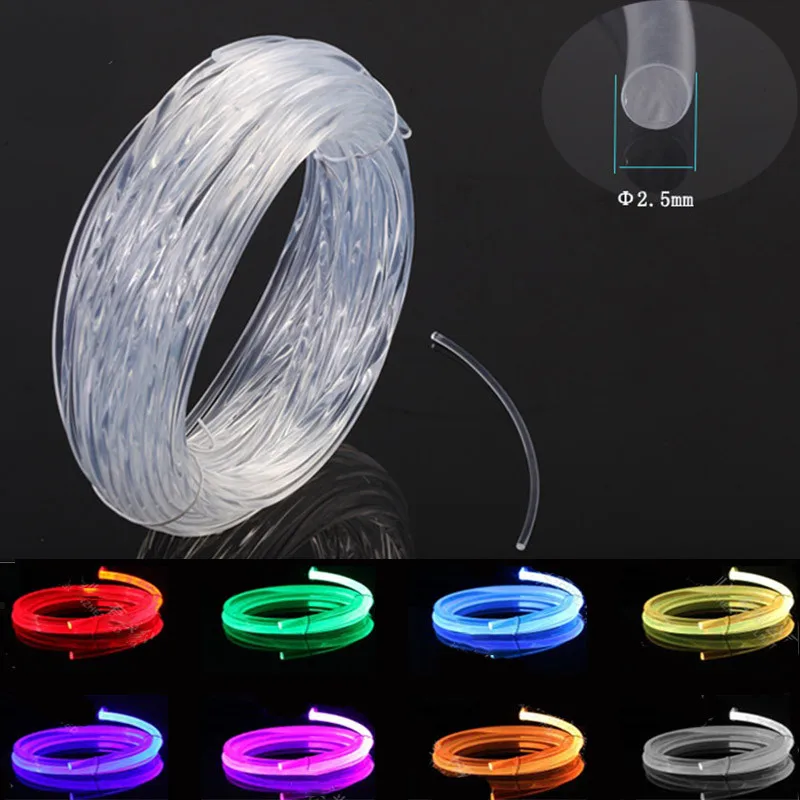 2.5mm Transparent Side Glow Optical Fiber Super Bright Plastic Optical fiber FDDI for Car Lighting Keyboard Headphone Cable
2.5mm Transparent Side Glow Optical Fiber Super Bright Plastic Optical fiber FDDI for Car Lighting Keyboard Headphone Cable