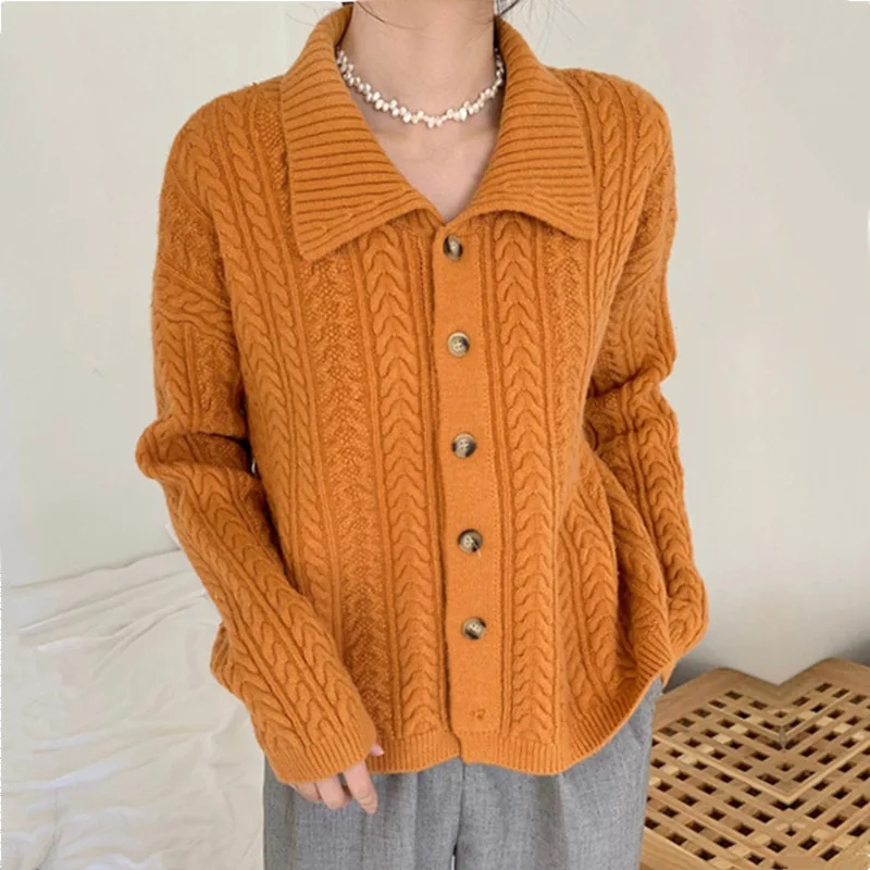 2021 Autumn/Winter Women Cardigans Coat Single-breasted Solid Cardigans Women Casual Vintage Kint Sweater Women Coat Streetwear
2021 Autumn/Winter Women Cardigans Coat Single-breasted Solid Cardigans Women Casual Vintage Kint Sweater Women Coat Streetwear