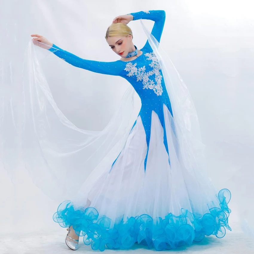 2021 Ballroom Dance Dress New Adult Senior Embroidery Big Swing Dress Women Latin Waltz Tango Dance Stage Performance Costumes
2021 Ballroom Dance Dress New Adult Senior Embroidery Big Swing Dress Women Latin Waltz Tango Dance Stage Performance Costumes