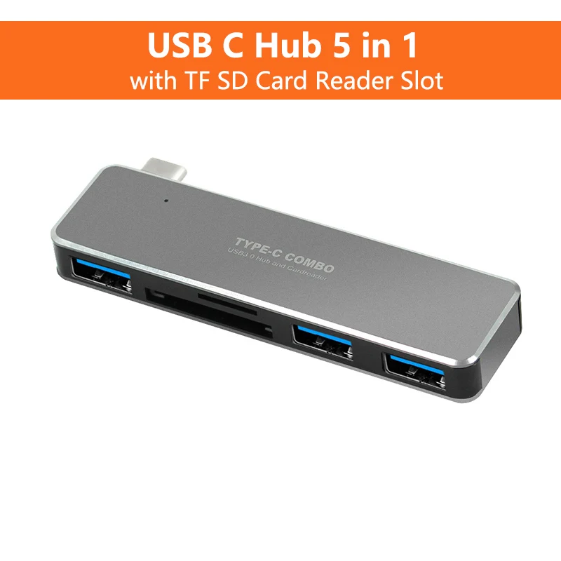 Type-C USB C Hub Thunderbolt 3 Adapter with TF SD Card Reader Slot Hub 3.0 Port for MacBook Pro/Air Multi-functionCard Reader
Type-C USB C Hub Thunderbolt 3 Adapter with TF SD Card Reader Slot Hub 3.0 Port for MacBook Pro/Air Multi-functionCard Reader