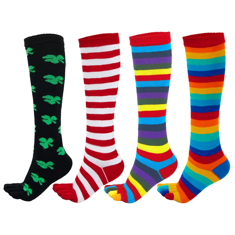 Women Striped Stockings Comfortable Female Long Tube Five Finger Socks Cotton Five Toe Socks Women
Women Striped Stockings Comfortable Female Long Tube Five Finger Socks Cotton Five Toe Socks Women