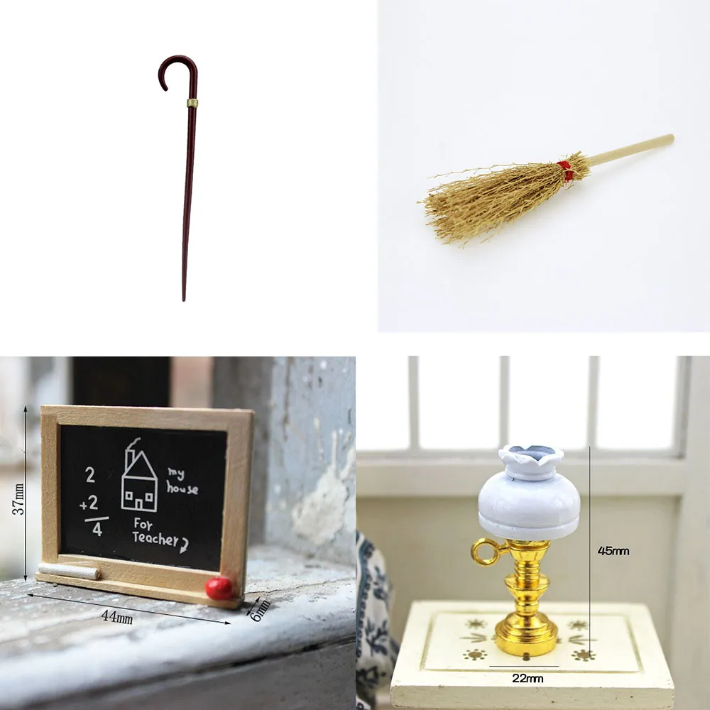 4pcs Dollhouse Crutch Broom Table Lamp Blackboard 1:12 Mini Daily Use Product Tiny Model For Doll
4pcs Dollhouse Crutch Broom Table Lamp Blackboard 1:12 Mini Daily Use Product Tiny Model For Doll