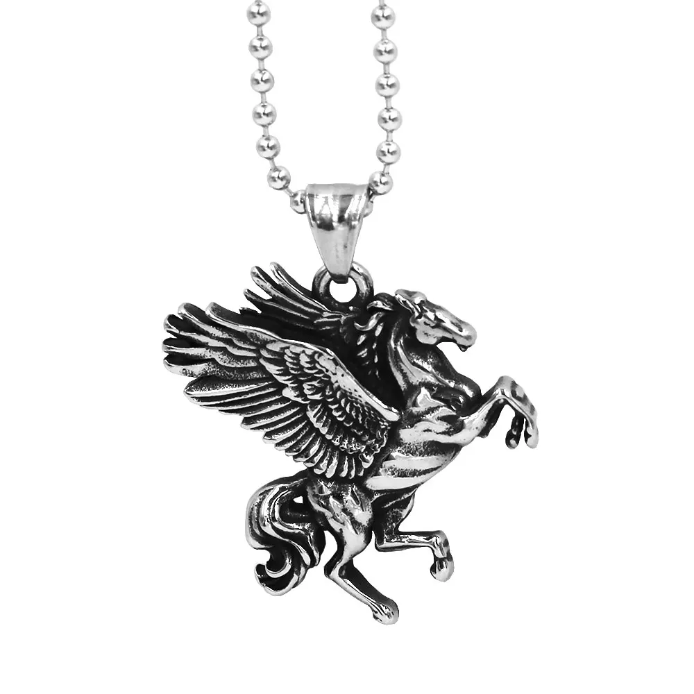 Fashion Pegasus Pendant Necklace Stainless Steel Animal Fly Horse Wings Biker Men Pendant Charm Jewelry Gift
Fashion Pegasus Pendant Necklace Stainless Steel Animal Fly Horse Wings Biker Men Pendant Charm Jewelry Gift