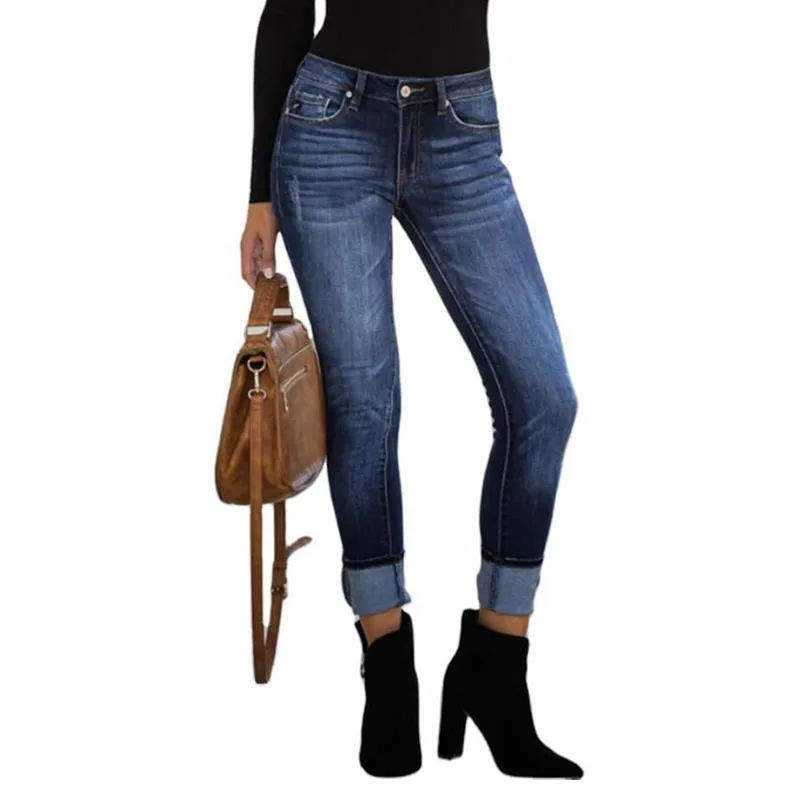 New Autumn Dark Blue Women Skinny Jeans Fashion Casual Mid-Waist Slim Elastic Denim Pencil Pants Trousers s1516 
New Autumn Dark Blue Women Skinny Jeans Fashion Casual Mid-Waist Slim Elastic Denim Pencil Pants Trousers s1516