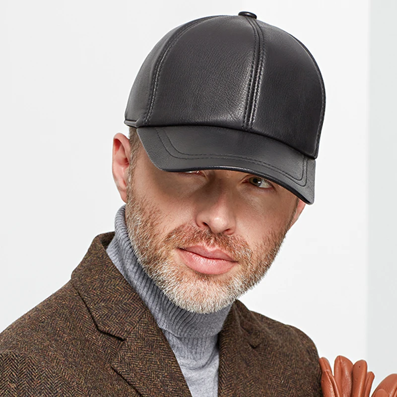 Spring Genuine Leather Baseball Cap For Men Male Youth Thin Black Plaid 56-59 cm Adjustable Dome Hat Casual Golf Hockey Gorras
Spring Genuine Leather Baseball Cap For Men Male Youth Thin Black Plaid 56-59 cm Adjustable Dome Hat Casual Golf Hockey Gorras