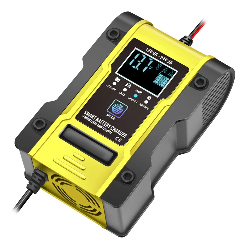 12V 24V 6A Automatic Smart Battery Charger 7-stage Car Battery Charger Pulse Repair LCD Display for Car Motorcycle
12V 24V 6A Automatic Smart Battery Charger 7-stage Car Battery Charger Pulse Repair LCD Display for Car Motorcycle