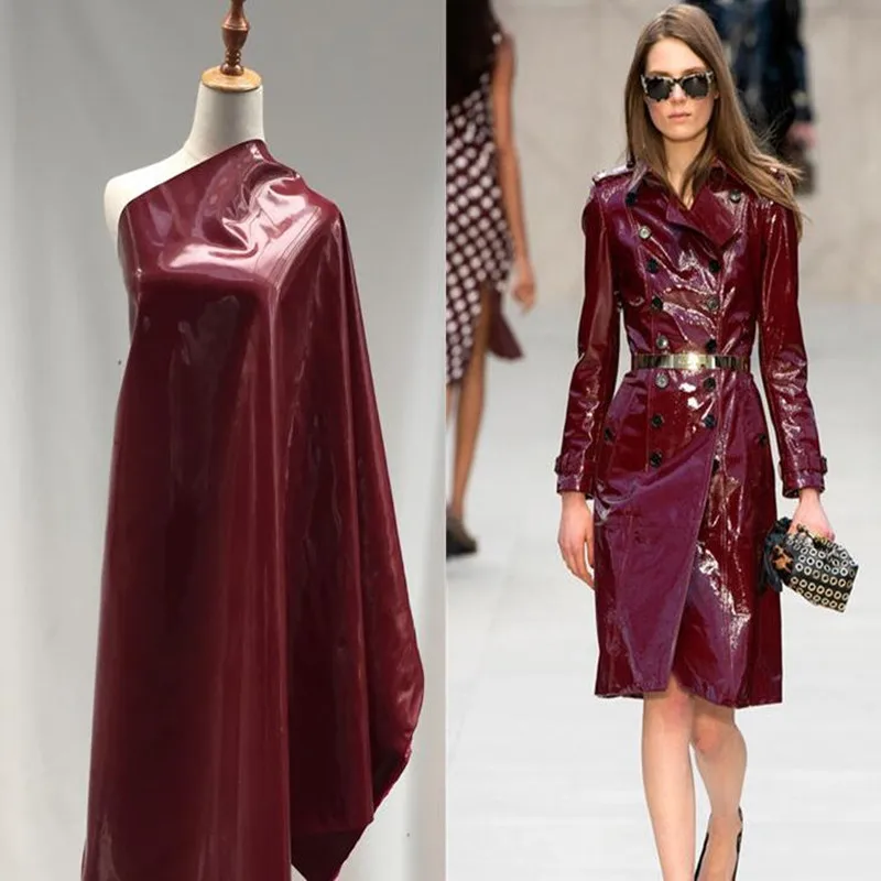Patent Wine Red PU Leather Fabric with Hard Package, Bright Surface, Dress, Coat, Diy Elastic Fabric Cloth C943
Patent Wine Red PU Leather Fabric with Hard Package, Bright Surface, Dress, Coat, Diy Elastic Fabric Cloth C943