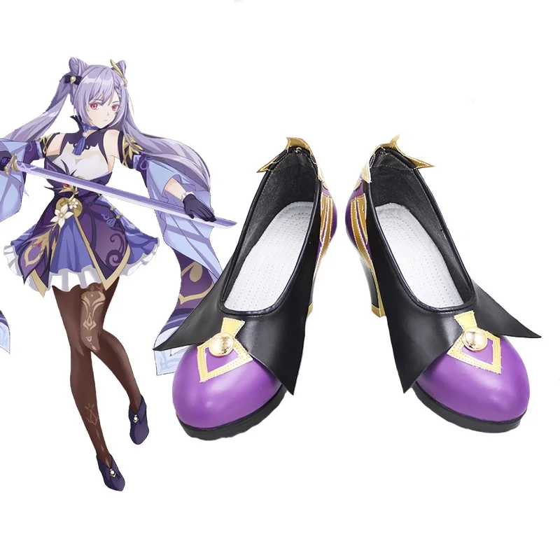 New Game Genshin Impact Cosplay Shoes Genshin Impact KeQing Cosplay Shoes Carnival Halloween Women Heels Shoes Size 35-45
New Game Genshin Impact Cosplay Shoes Genshin Impact KeQing Cosplay Shoes Carnival Halloween Women Heels Shoes Size 35-45