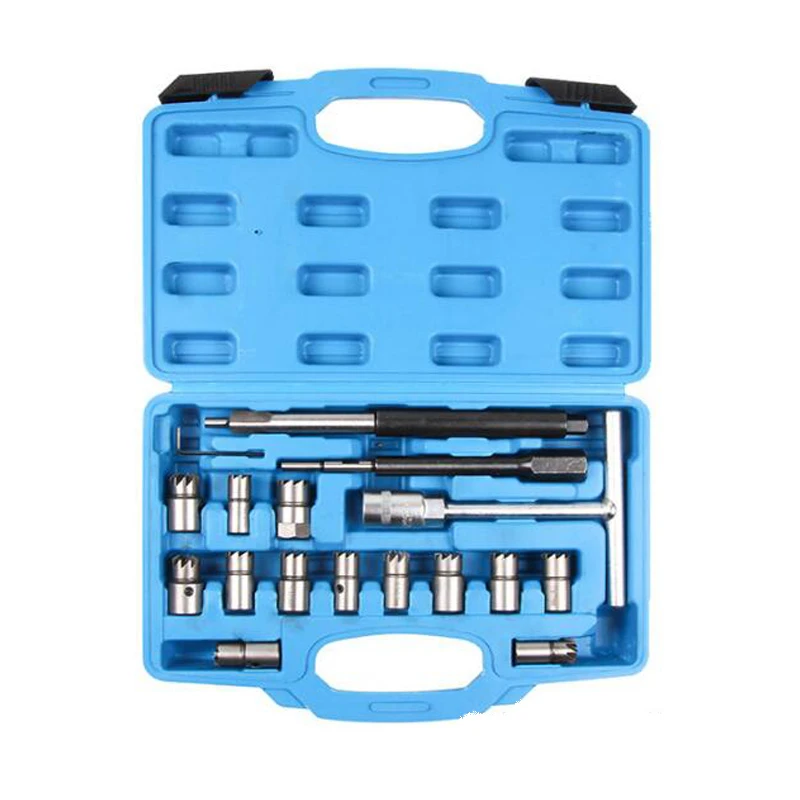 17-piece set of car Diesel fuel injectors Base cleaning tools Clean reamer fuel injectors Seat repair kit remover
17-piece set of car Diesel fuel injectors Base cleaning tools Clean reamer fuel injectors Seat repair kit remover