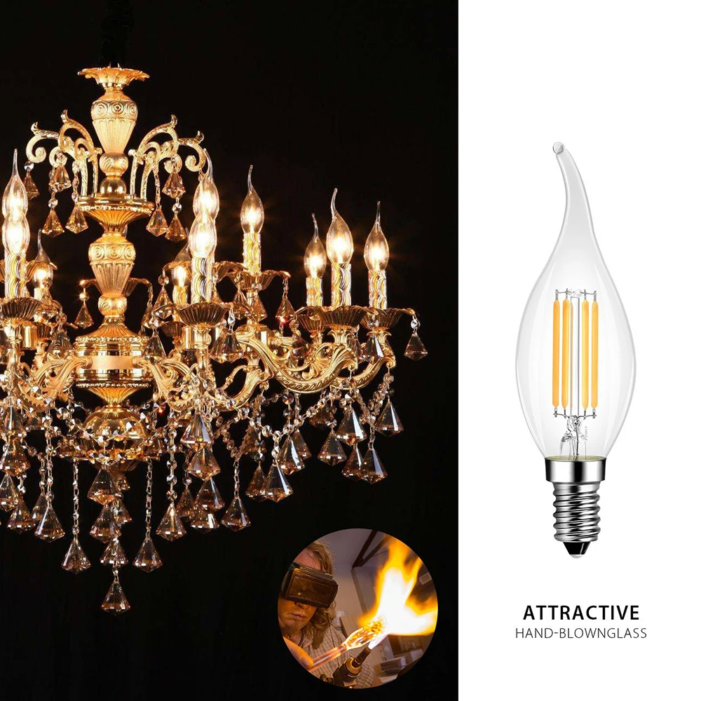 LED Lamp Candle bulb FC35 vintage E27 220V Candelabra LED Light Bulbs 4W 6W Filament Edison Warm White /White LED Light Bulbs
LED Lamp Candle bulb FC35 vintage E27 220V Candelabra LED Light Bulbs 4W 6W Filament Edison Warm White /White LED Light Bulbs