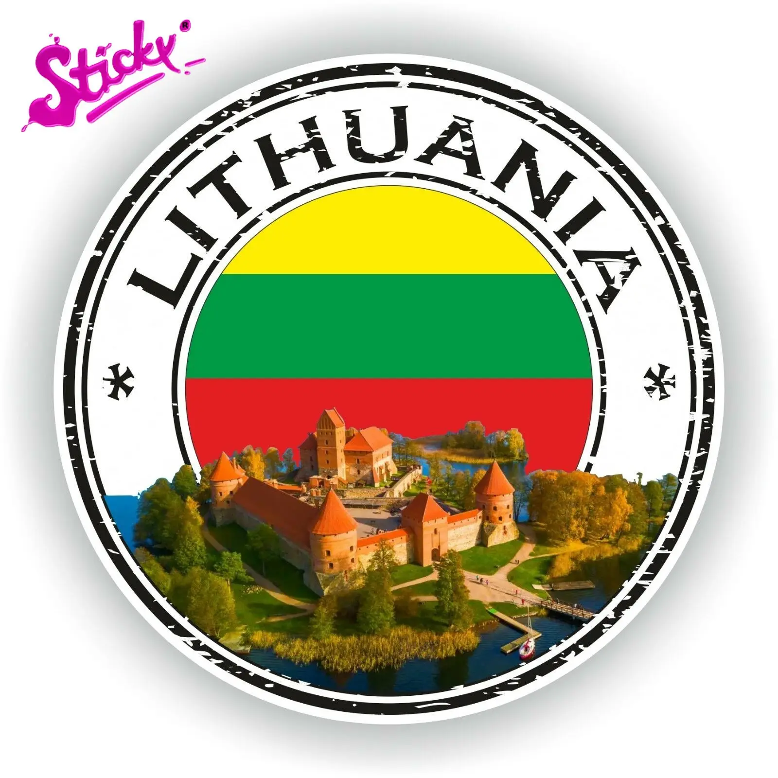 STICKY Lithuania Stamp Seal Badge Brand Car Sticker Decal Decor Motorcycle Off-road Laptop Trunk Guitar PVC Stickers
STICKY Lithuania Stamp Seal Badge Brand Car Sticker Decal Decor Motorcycle Off-road Laptop Trunk Guitar PVC Stickers