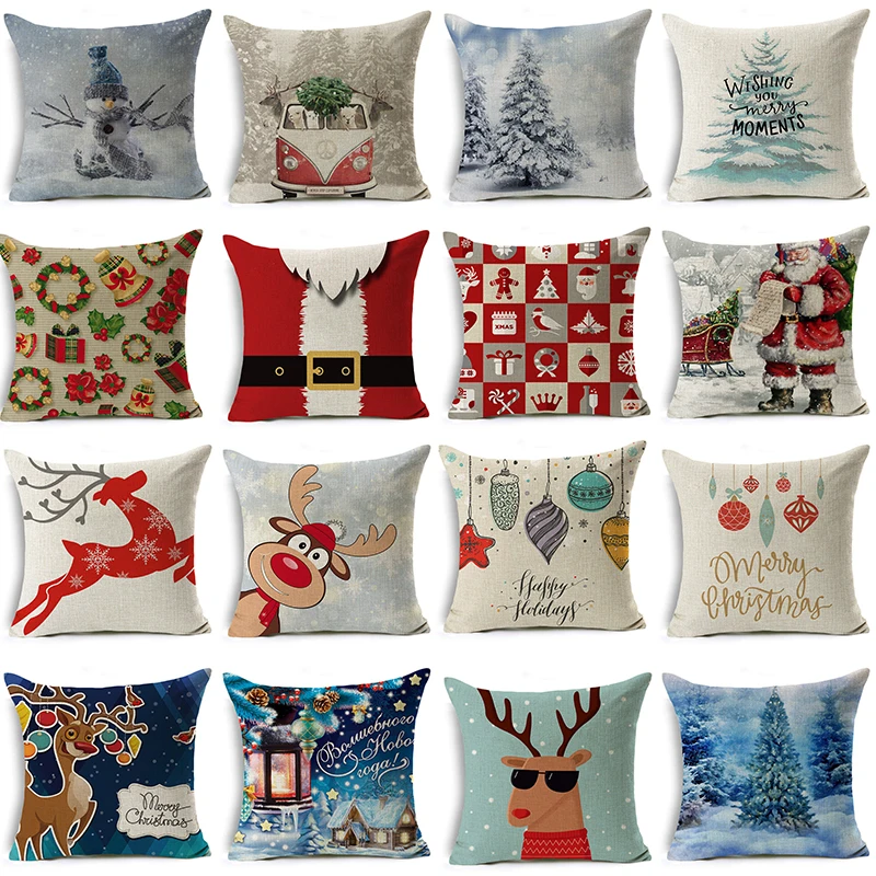 CANIRICA Christmas Pillow Sofa Cushion Cover 45x45cm Christmas Decorations For Home Pillow Cover Linen Funda Cojin Home Decor
CANIRICA Christmas Pillow Sofa Cushion Cover 45x45cm Christmas Decorations For Home Pillow Cover Linen Funda Cojin Home Decor