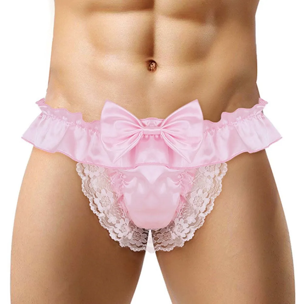 Men Sissy Bowknot Brief Gay Emulation Silk Underwear Floral Lace Sissy Open Butt Panties Erotic Lingerie Gay Mens Ruffle Briefs
Men Sissy Bowknot Brief Gay Emulation Silk Underwear Floral Lace Sissy Open Butt Panties Erotic Lingerie Gay Mens Ruffle Briefs