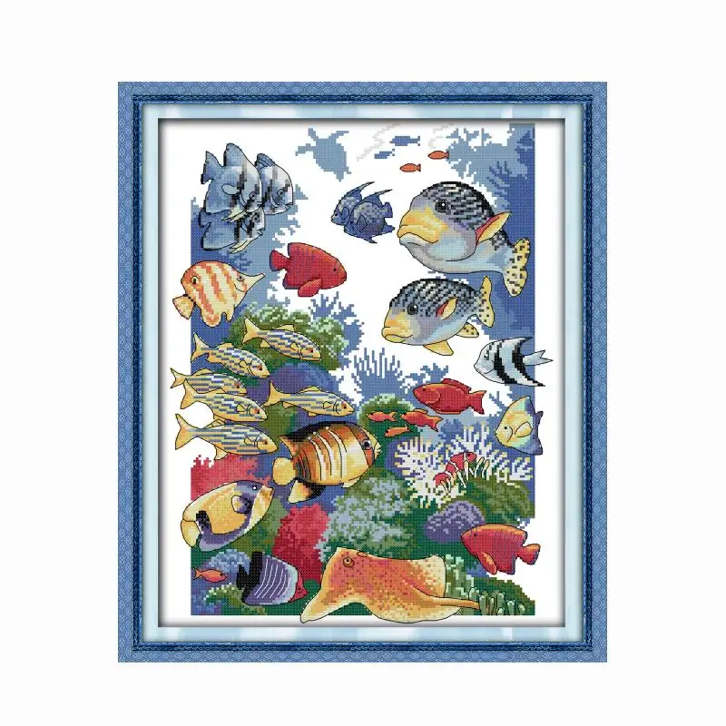 Tropical Fish Embroidery Kit Fabric Handmade Counted Cross Stitch Patterns Stamped 11CT 14CT Printed Thread Needlework Decor Set
Tropical Fish Embroidery Kit Fabric Handmade Counted Cross Stitch Patterns Stamped 11CT 14CT Printed Thread Needlework Decor Set