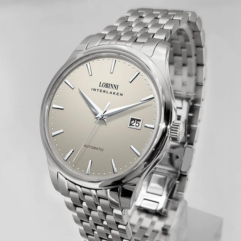 LOBINNI Luxury Stainless Steel Mens Automatic Mechanical Watch Sapphire Glass Waterproof Watch Seagull ST2130 Movement Clock
LOBINNI Luxury Stainless Steel Mens Automatic Mechanical Watch Sapphire Glass Waterproof Watch Seagull ST2130 Movement Clock