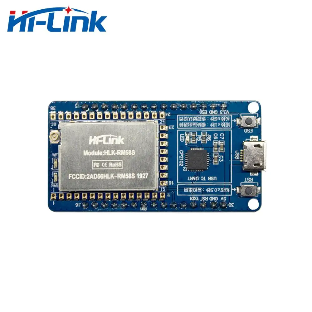 HLK-RM58S двухдиапазонный 2,4G 5,8G WiFi и Bluetooth Ethernet IOT модуль Startkit с внешним IPEX
HLK-RM58S двухдиапазонный 2,4G 5,8G WiFi и Bluetooth Ethernet IOT модуль Startkit с внешним IPEX