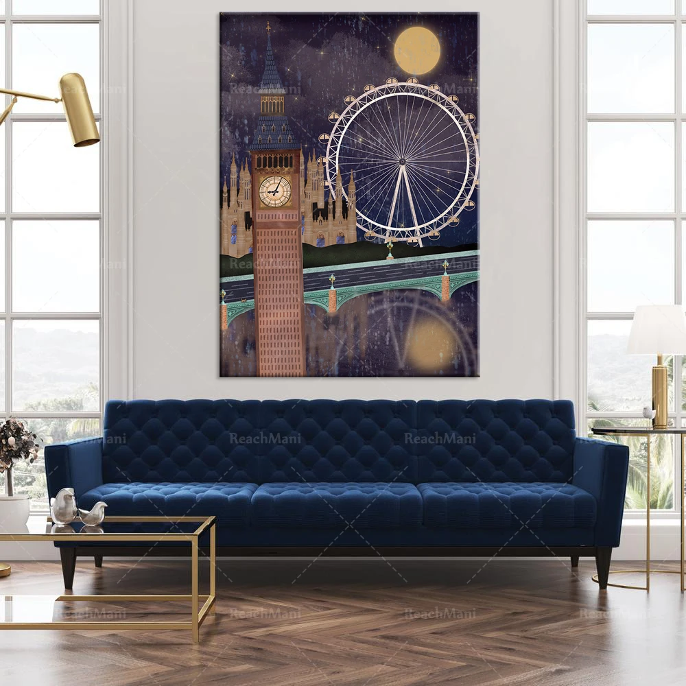 Illustrated posters of famous monuments in London, England-British collection of travel art posters
Illustrated posters of famous monuments in London, England-British collection of travel art posters