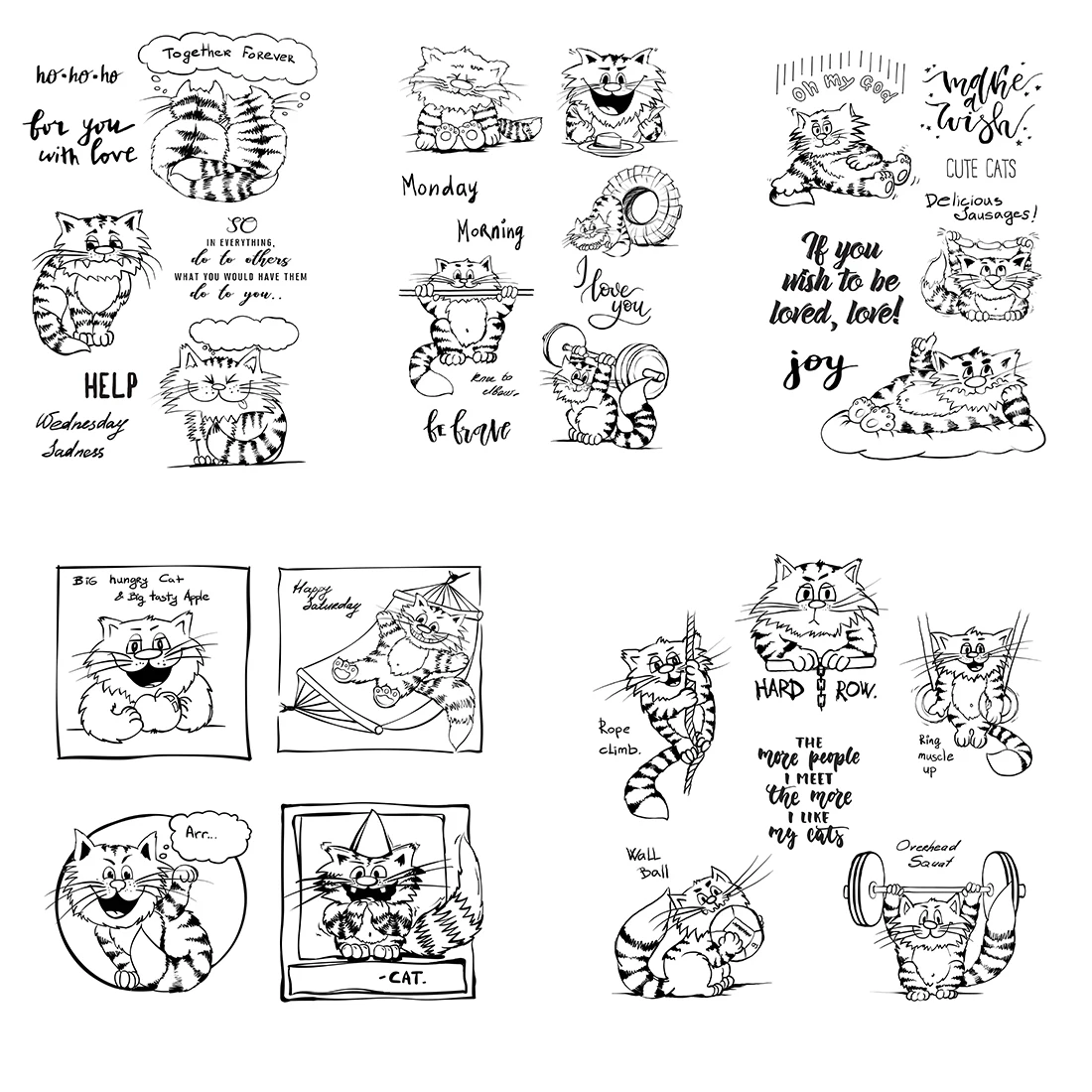 AZSG Lazy Cats Series Clear Stamps For DIY Scrapbooking Decorative Card Making Photo Album Crafts
AZSG Lazy Cats Series Clear Stamps For DIY Scrapbooking Decorative Card Making Photo Album Crafts