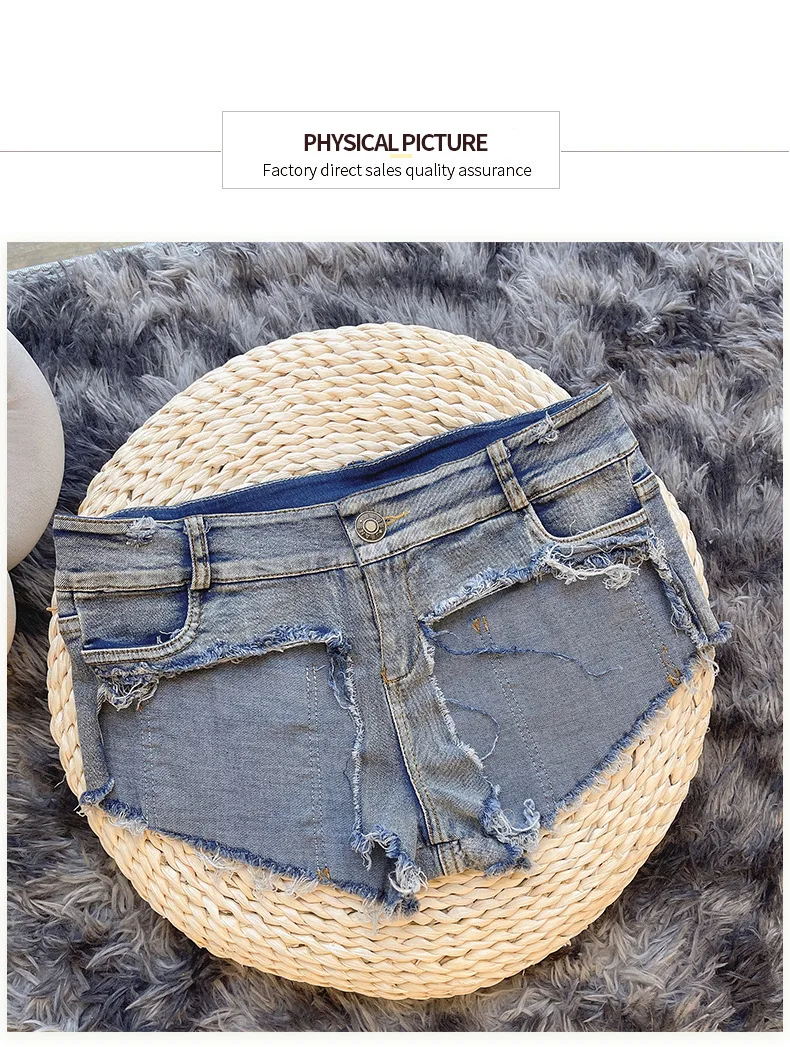 2022 Summer Women's Sexy Ultra Low Waist Denim Jeans Shorts Dj Polo Dance Bar Nightclub Short Feminino
2022 Summer Women's Sexy Ultra Low Waist Denim Jeans Shorts Dj Polo Dance Bar Nightclub Short Feminino
