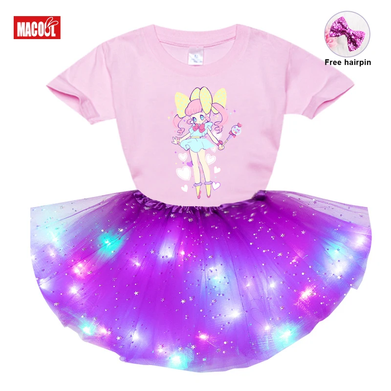 Girls Dress Sets 2021 Fashion DIY Girl Dress Girls Short Sleeve T-shirt+Luminous Skirt+hairpin 3pc Set Girls Dress Kids Dresses
Girls Dress Sets 2021 Fashion DIY Girl Dress Girls Short Sleeve T-shirt+Luminous Skirt+hairpin 3pc Set Girls Dress Kids Dresses