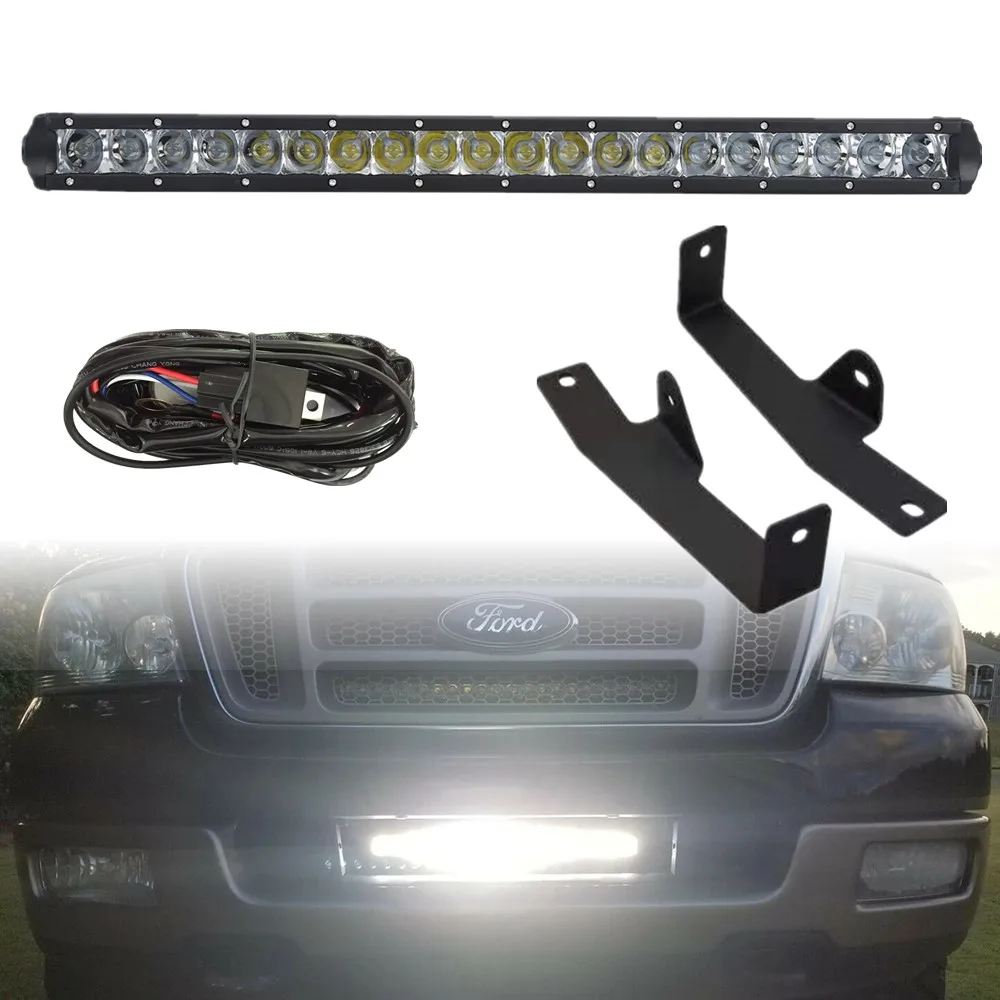 20 Inch Single Row Offroad Led Light Bar Auxiliary Driving Lights With Hidden Bumper Mount Brackets For Ford F150 2006 2007 2008
20 Inch Single Row Offroad Led Light Bar Auxiliary Driving Lights With Hidden Bumper Mount Brackets For Ford F150 2006 2007 2008