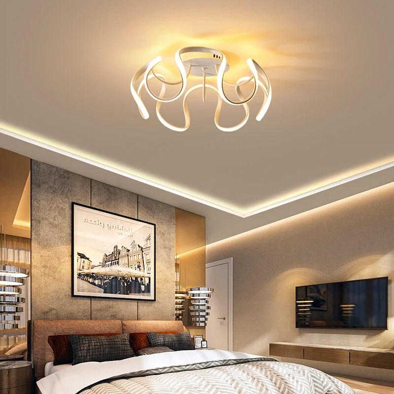 Bedroom Lamp Modern LED Chandelier Lighting Living Study Room Decoration White Gold Black Color Dimmer Parlor Foyer
Bedroom Lamp Modern LED Chandelier Lighting Living Study Room Decoration White Gold Black Color Dimmer Parlor Foyer