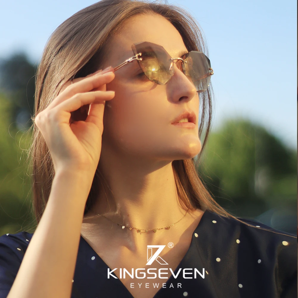 Женские и мужские солнцезащитные очки KINGSEVEN, брендовые винтажные очки без оправы в стиле ретро с градиентными линзами, UV400
Женские и мужские солнцезащитные очки KINGSEVEN, брендовые винтажные очки без оправы в стиле ретро с градиентными линзами, UV400
