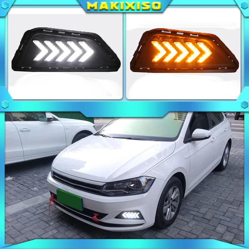 Дневные ходовые огни для Volkswagen vw Polo 2019, светодиодные дневные ходовые огни, противотуманная лампа, динамическая желтая лампа поворота
Дневные ходовые огни для Volkswagen vw Polo 2019, светодиодные дневные ходовые огни, противотуманная лампа, динамическая желтая лампа поворота