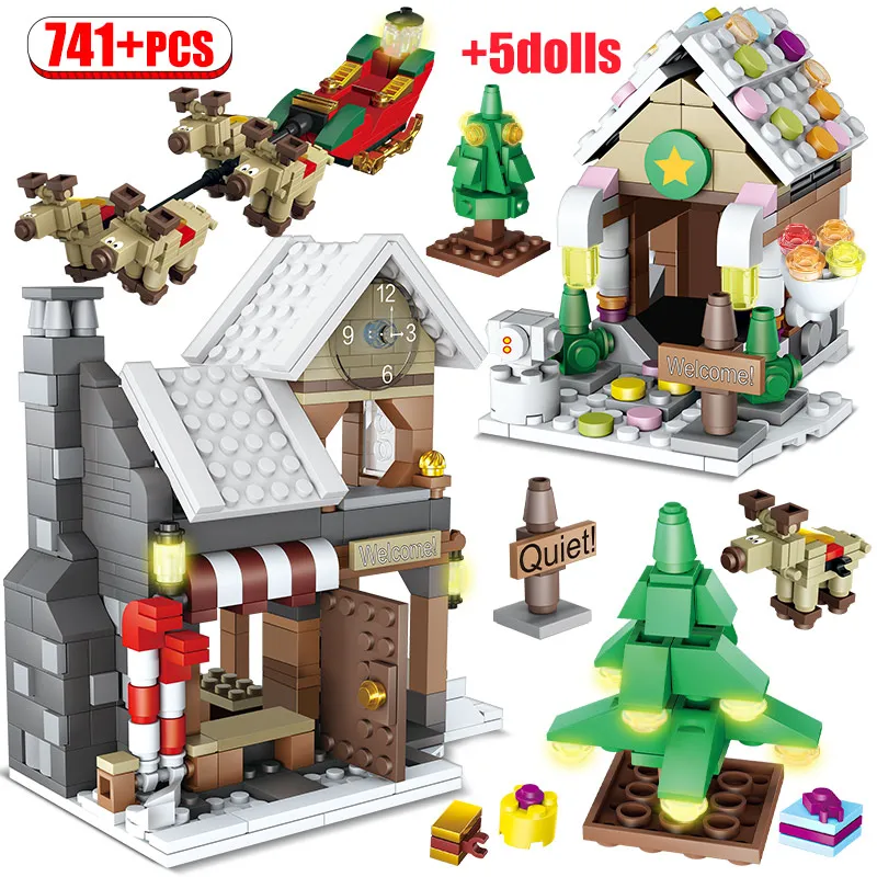 741pcs City Street View Christmas Cabin Building Blocks Santa Claus House Friends Bricks Architecture DIY Toys For Kids Gifts
741pcs City Street View Christmas Cabin Building Blocks Santa Claus House Friends Bricks Architecture DIY Toys For Kids Gifts