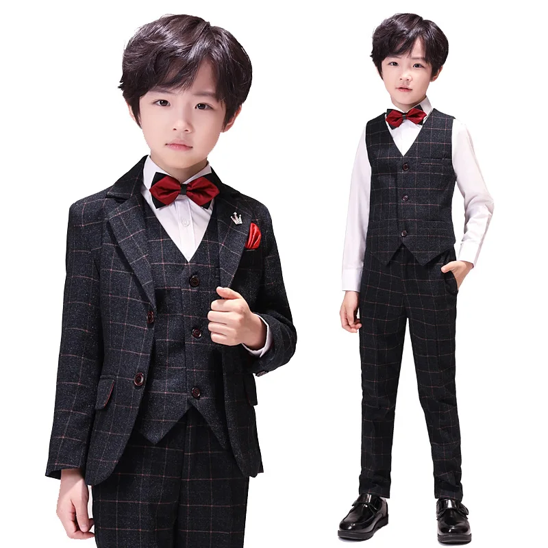 Flower Boys Formal Jacket+vest Pants Bowtie 4pcs Wedding Suit Gentleman Kids Birthday Dress Children Party Costume 3-16T
Flower Boys Formal Jacket+vest Pants Bowtie 4pcs Wedding Suit Gentleman Kids Birthday Dress Children Party Costume 3-16T
